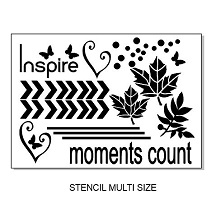 Inspire,leaves,Stencil,multi sizes available